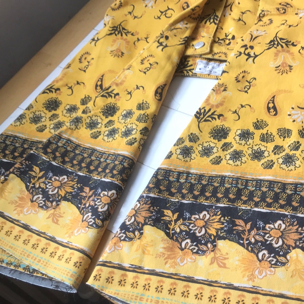 Free People Just Float in Flare Jeans Yellow 26 25 - Picture 15 of 16